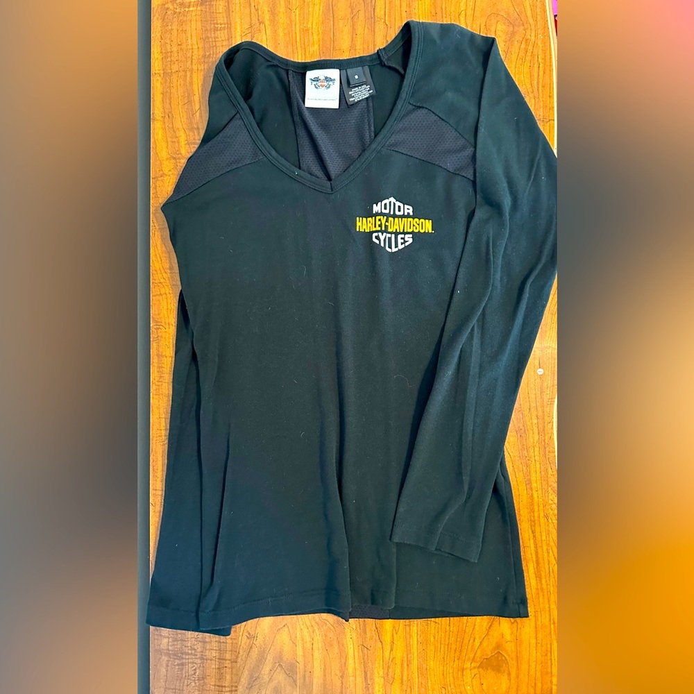 Harley Davidson Long Sleeve Breathable Mesh Top